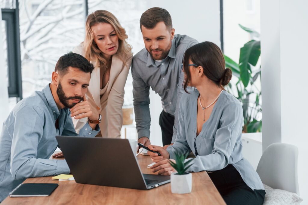 Group of business people that working on the project in the office